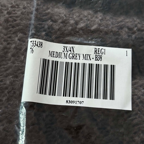 NEW PHOTOS! MOCK NECK SWEATER, SLEEVELESS, MEDIUM GREY MIX, SZ 3X/4X, PONCHO STY - Picture 10 of 15